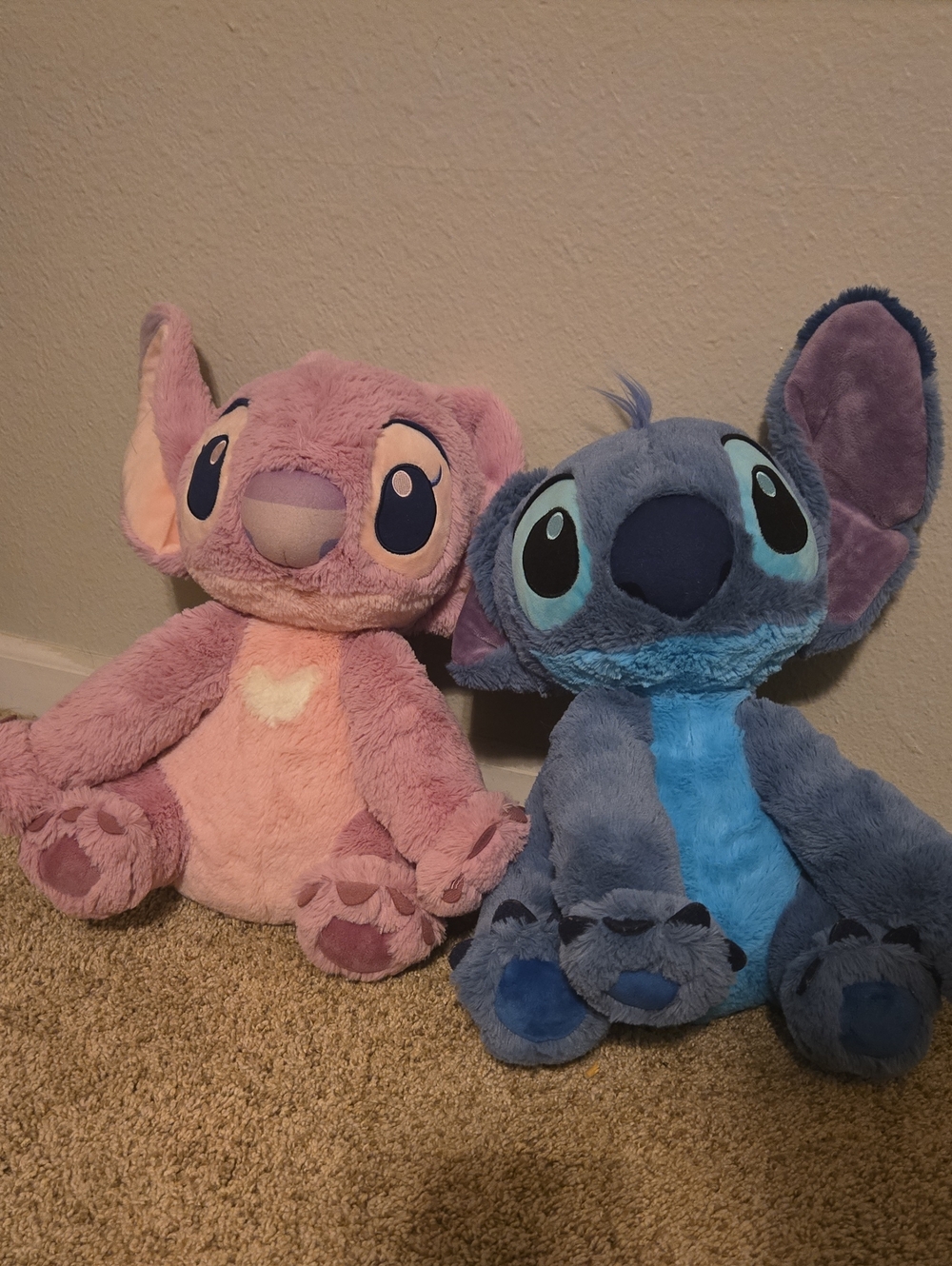 Stich And Angel Plushies